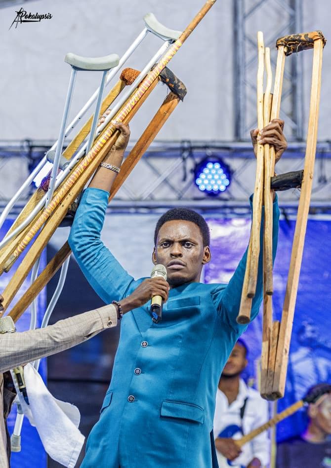 Raising crutches — testimony of healing